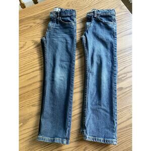 Wrangler Jeans Boys Size 8 Denim Jeans Adjustable Waist Classic Straight TWO